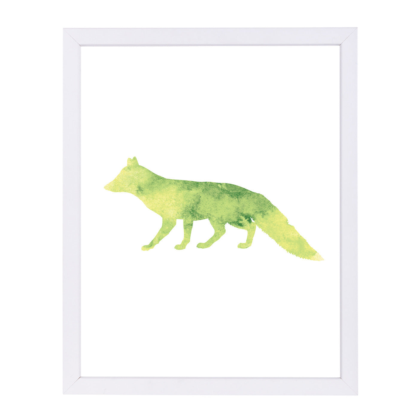 Yellow Watercolor Fox  by Jetty Printables Framed Print - Americanflat