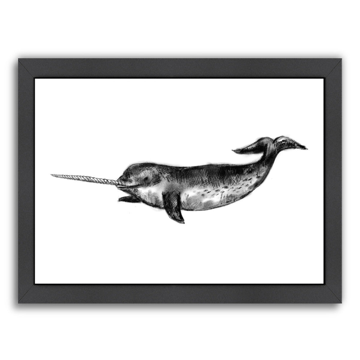 Narwhal Illustration by Jetty Printables Framed Print - Americanflat
