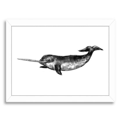 Narwhal Illustration by Jetty Printables Framed Print - Americanflat