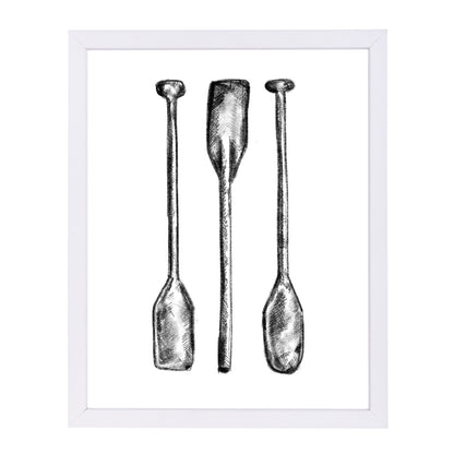 Oar Paddle Illustration by Jetty Printables Framed Print - Americanflat