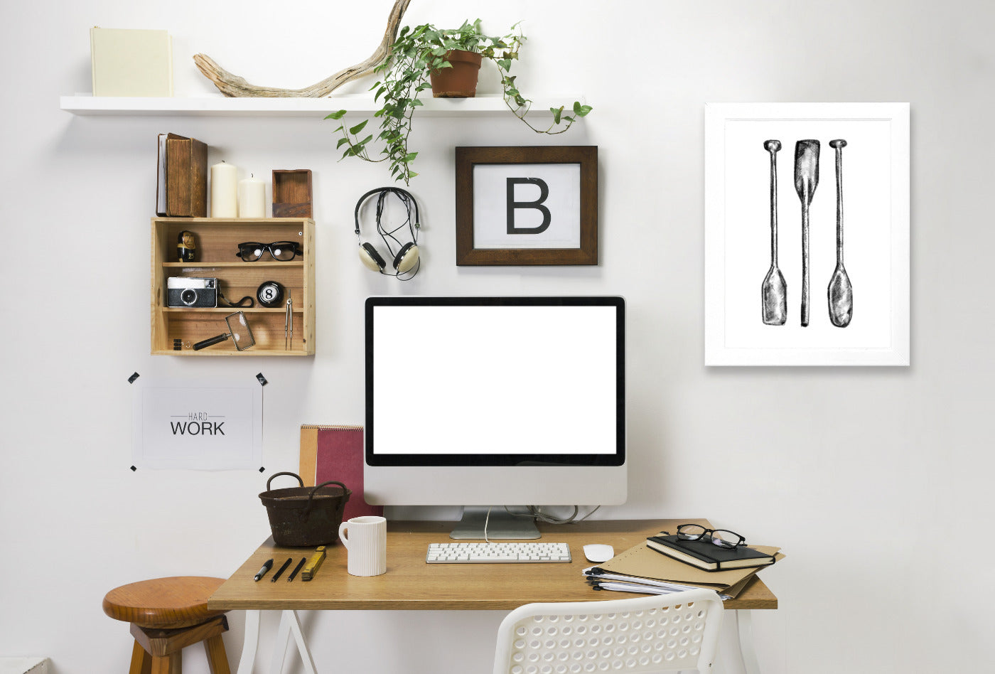 Oar Paddle Illustration by Jetty Printables Framed Print - Americanflat