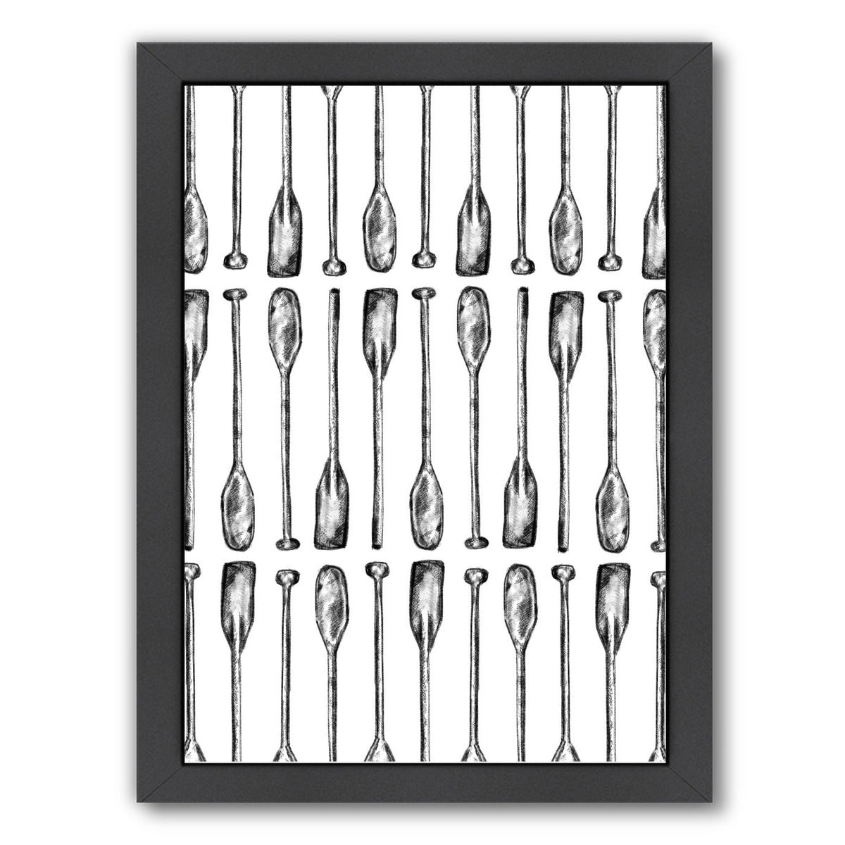 Oar Paddle Pattern by Jetty Printables Framed Print - Americanflat