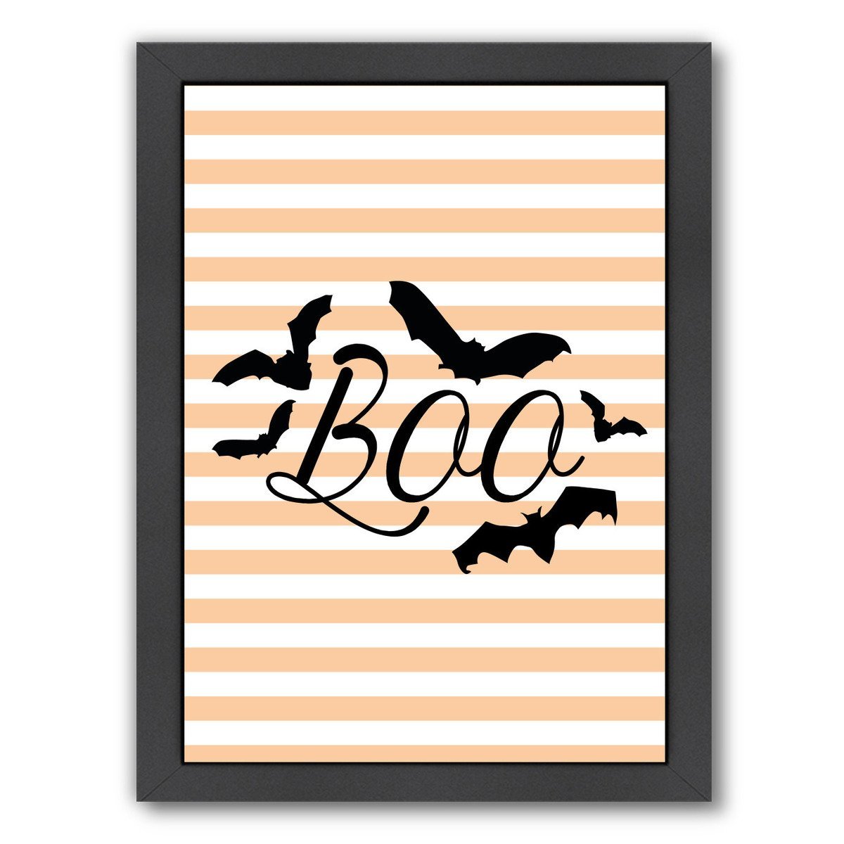 Boo With Bats by Jetty Printables Framed Print - Americanflat