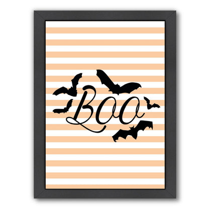 Boo With Bats by Jetty Printables Framed Print - Americanflat