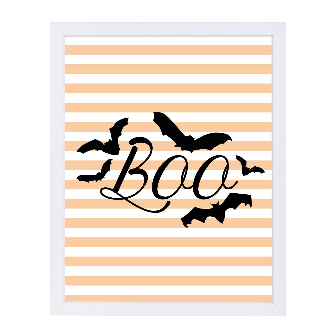 Boo With Bats by Jetty Printables Framed Print - Americanflat