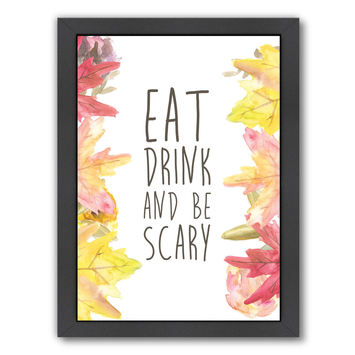 Eat Drink And Be Scary Halloween Print by Jetty Printables Framed Print - Americanflat