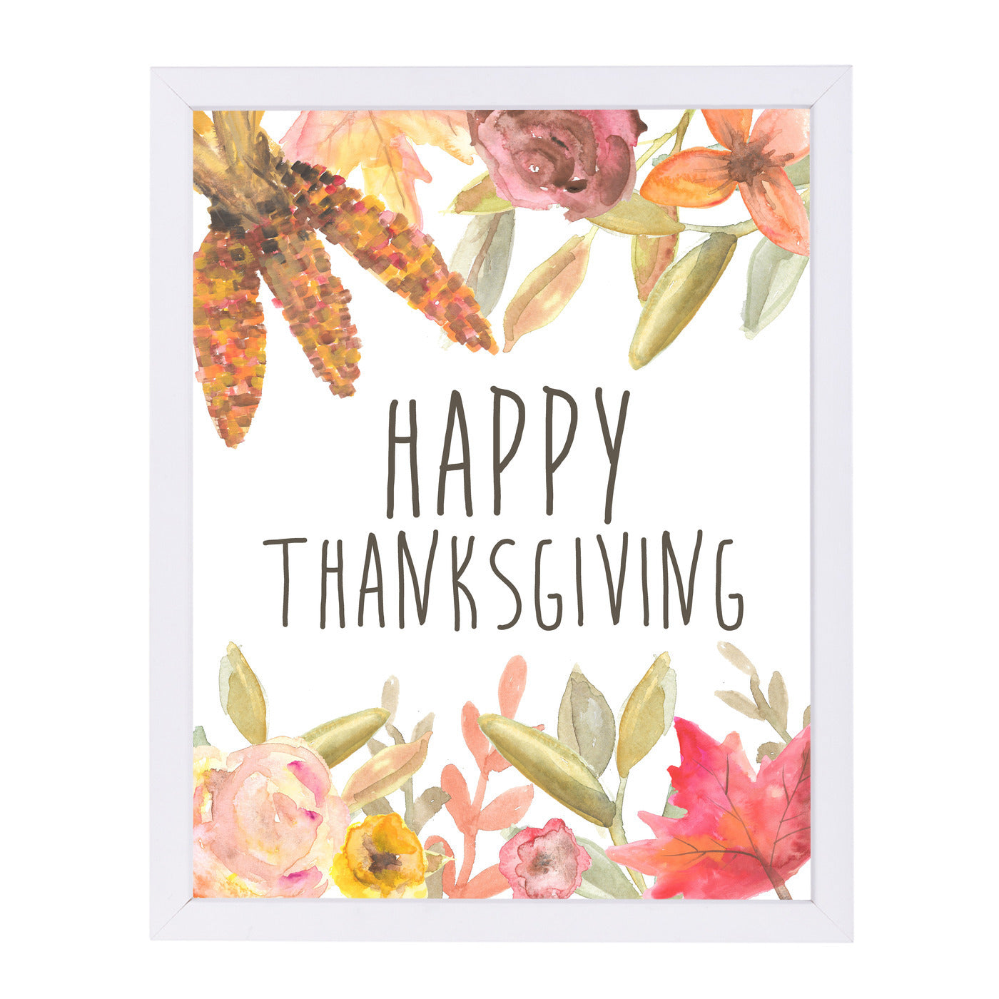 Happy Thanksgiving Festive by Jetty Printables Framed Print - Americanflat