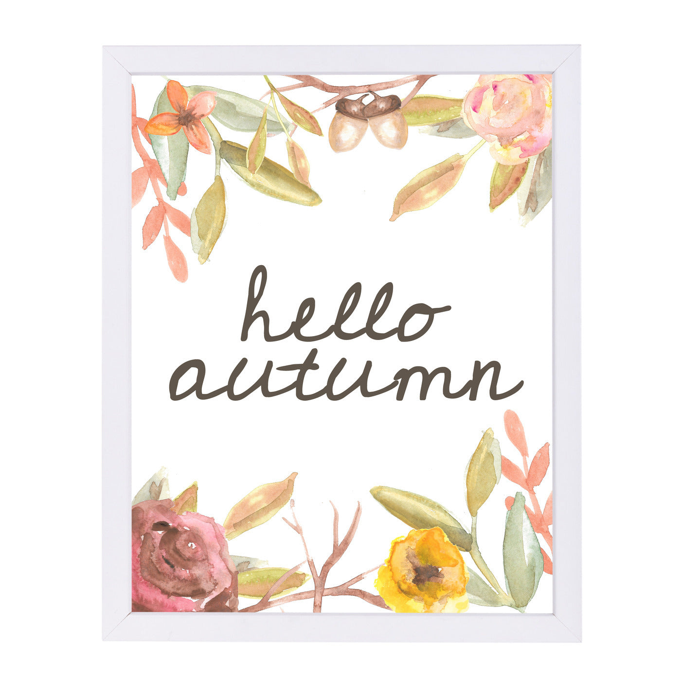 Hello Autumn Botanical by Jetty Printables Framed Print - Americanflat