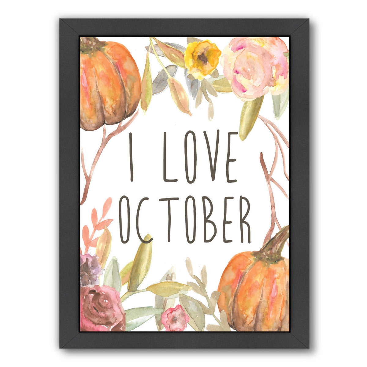 I Love October by Jetty Printables Framed Print - Americanflat