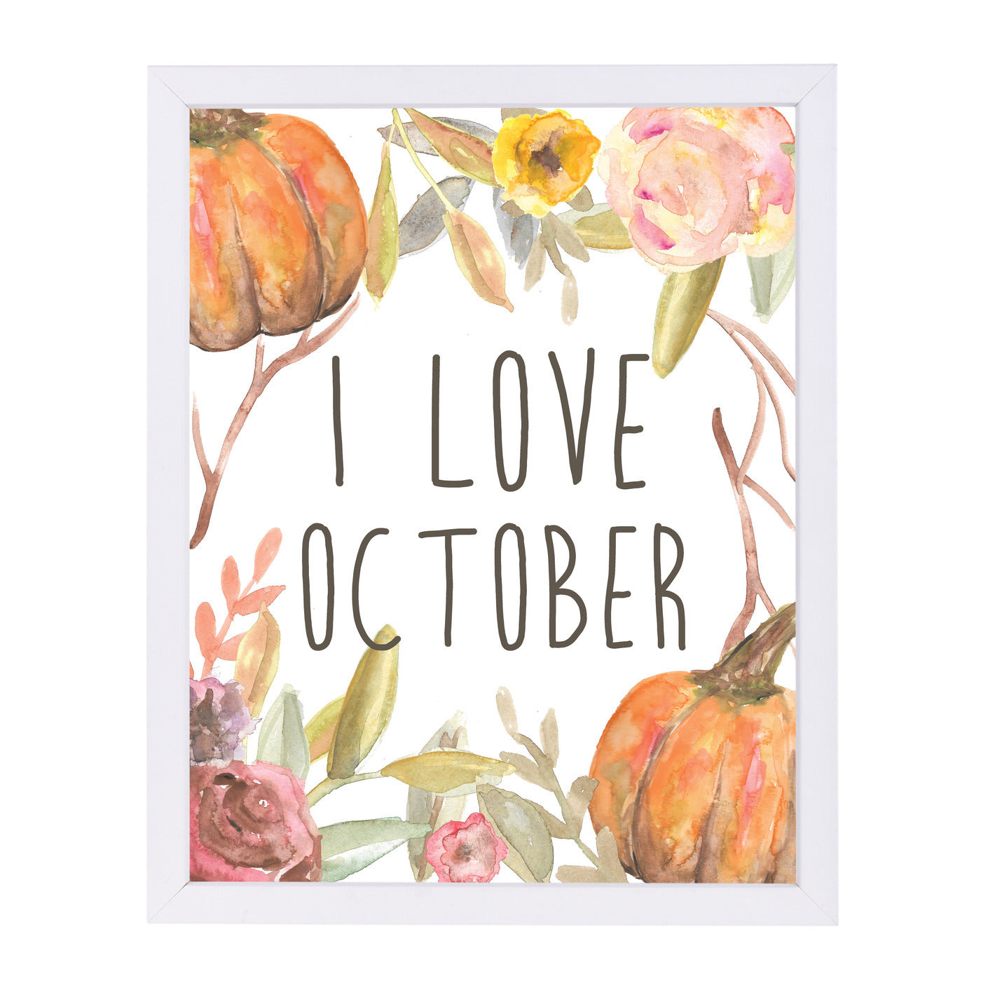 I Love October by Jetty Printables Framed Print - Americanflat