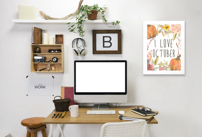 I Love October by Jetty Printables Framed Print - Americanflat