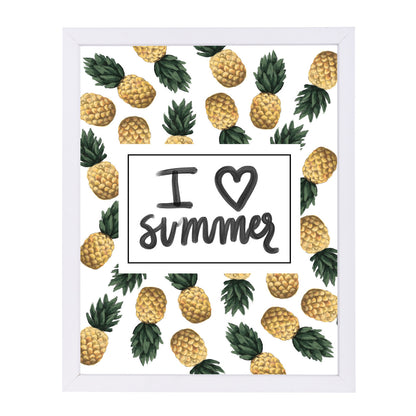 I Love Summer Pineapple Art by Jetty Printables Framed Print - Americanflat