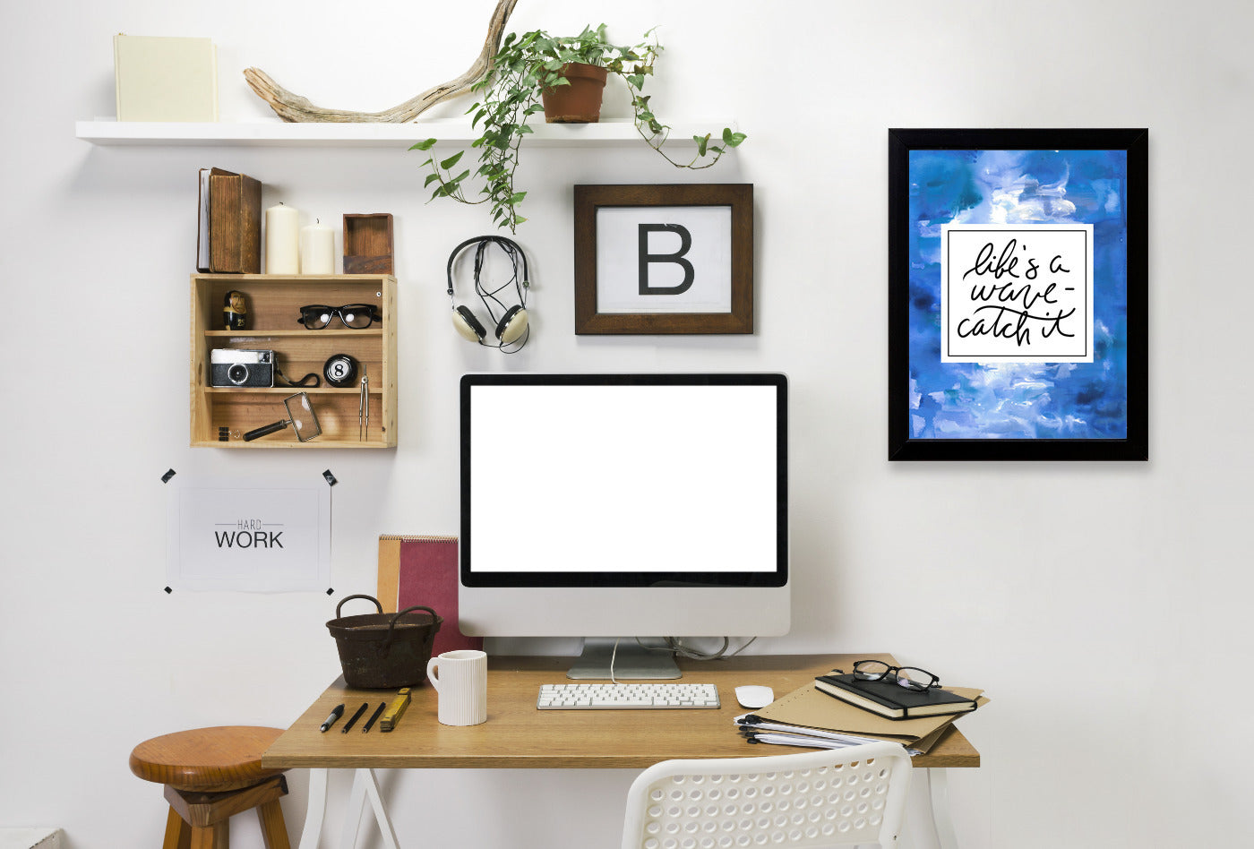 Life S A Wave, Catch It by Jetty Printables Framed Print - Americanflat