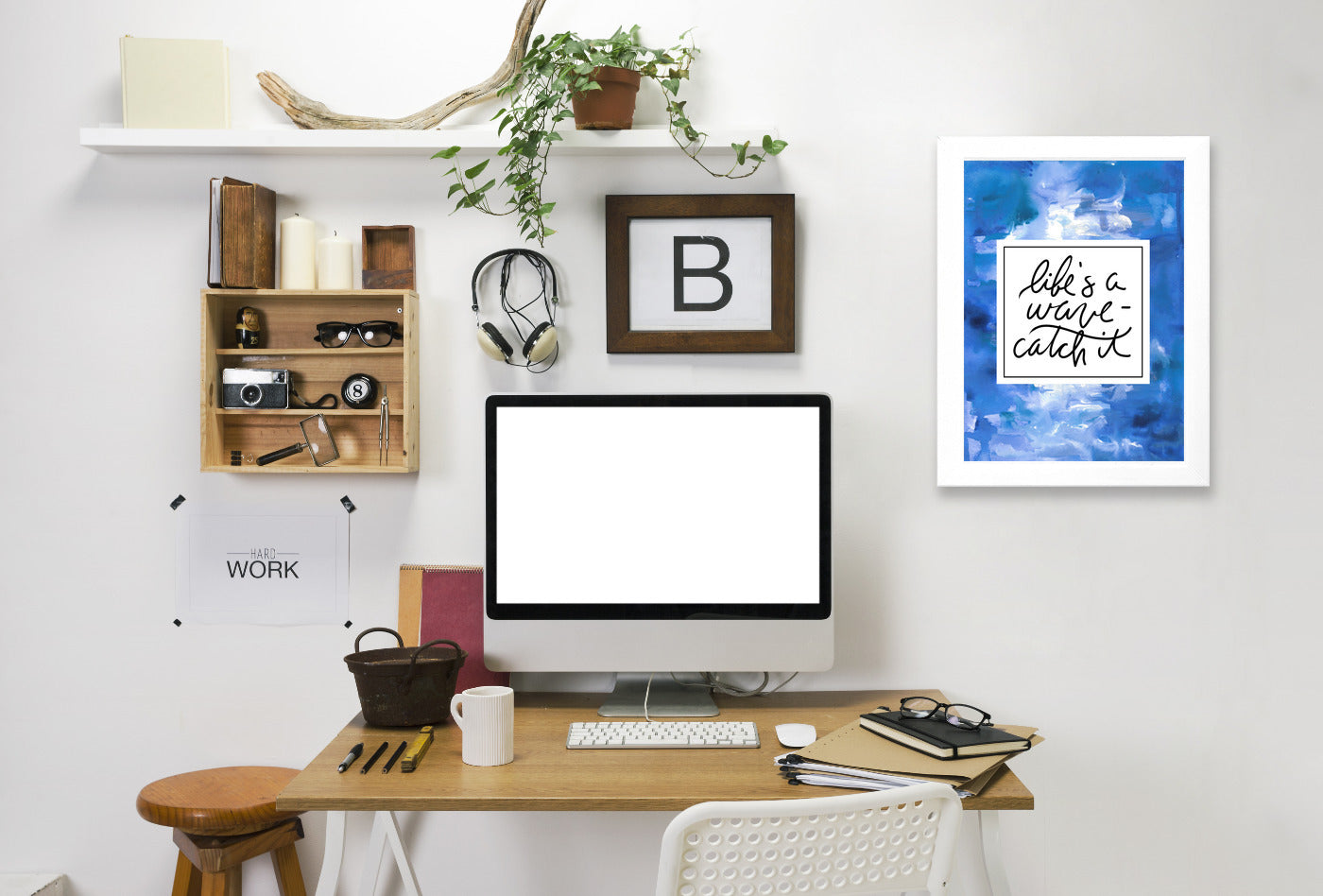 Life S A Wave, Catch It by Jetty Printables Framed Print - Americanflat