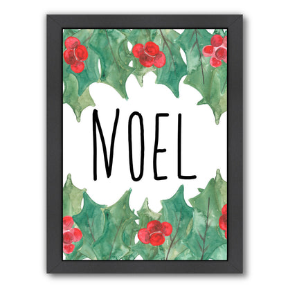 Noel With Holly by Jetty Printables Framed Print - Americanflat