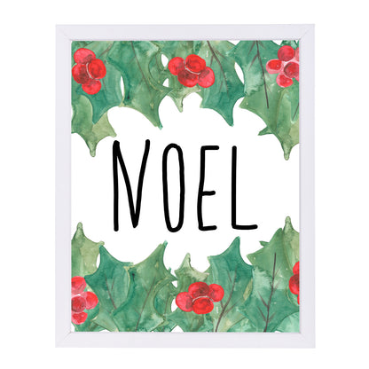 Noel With Holly by Jetty Printables Framed Print - Americanflat