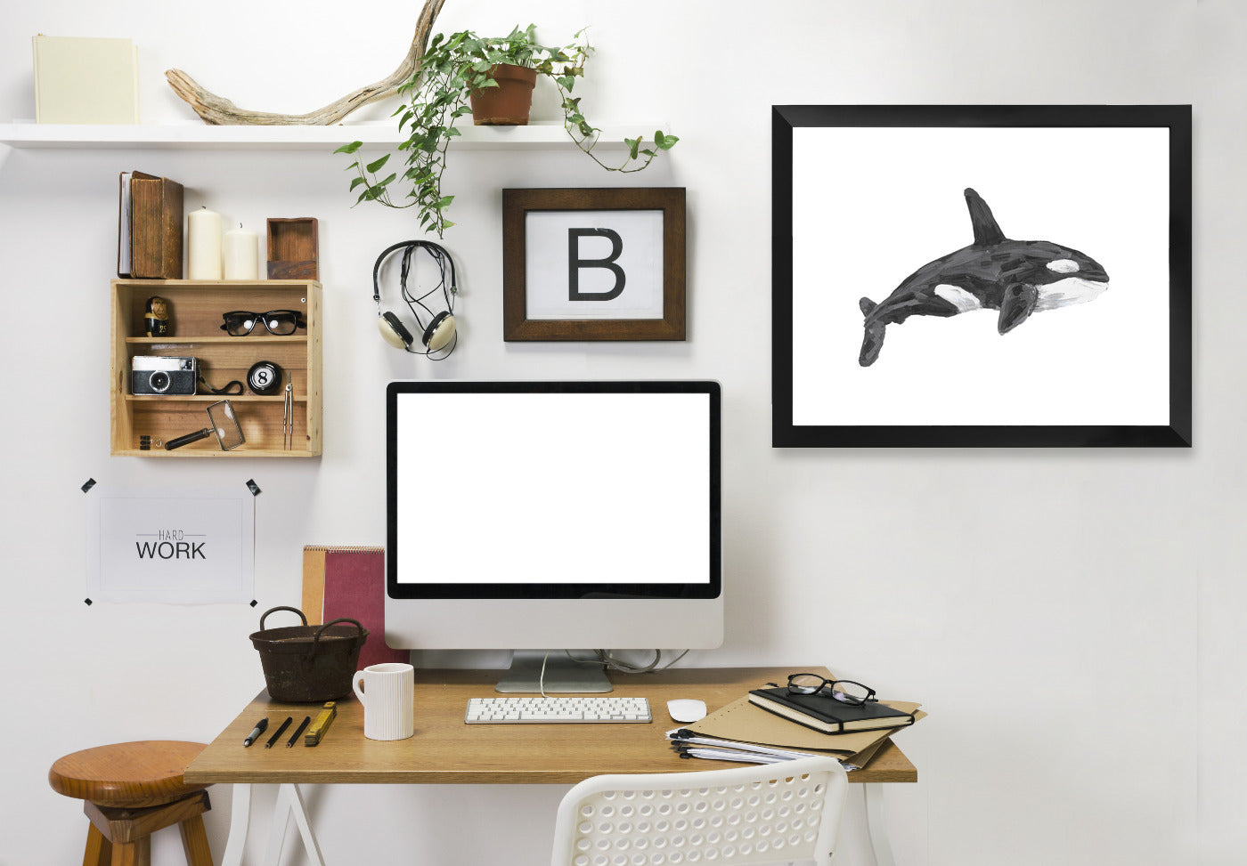Orca Whale Art Print by Jetty Printables Framed Print - Americanflat
