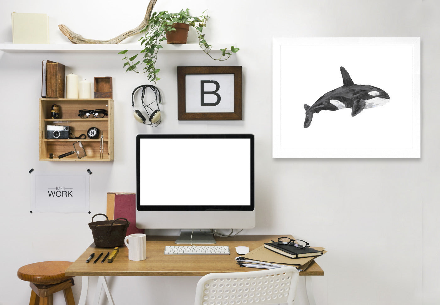 Orca Whale Art Print by Jetty Printables Framed Print - Americanflat