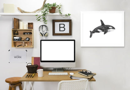 Orca Whale Art Print by Jetty Printables Framed Print - Americanflat