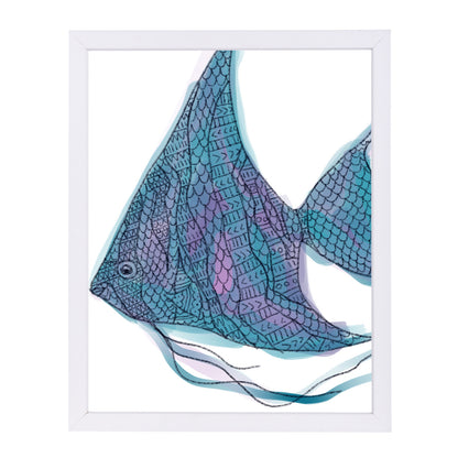 Tribal Boho Angel Fish Print by Jetty Printables Framed Print - Americanflat