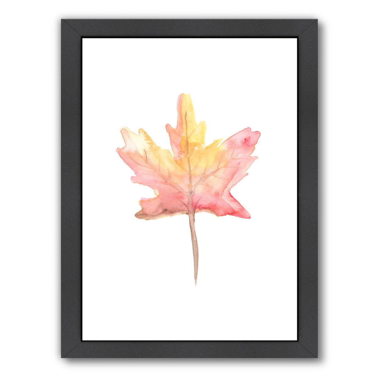 Watercolor Autumnal Fall Leaf by Jetty Printables Framed Print - Americanflat
