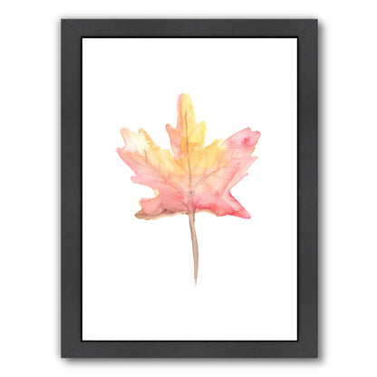 Watercolor Autumnal Fall Leaf by Jetty Printables Framed Print - Americanflat
