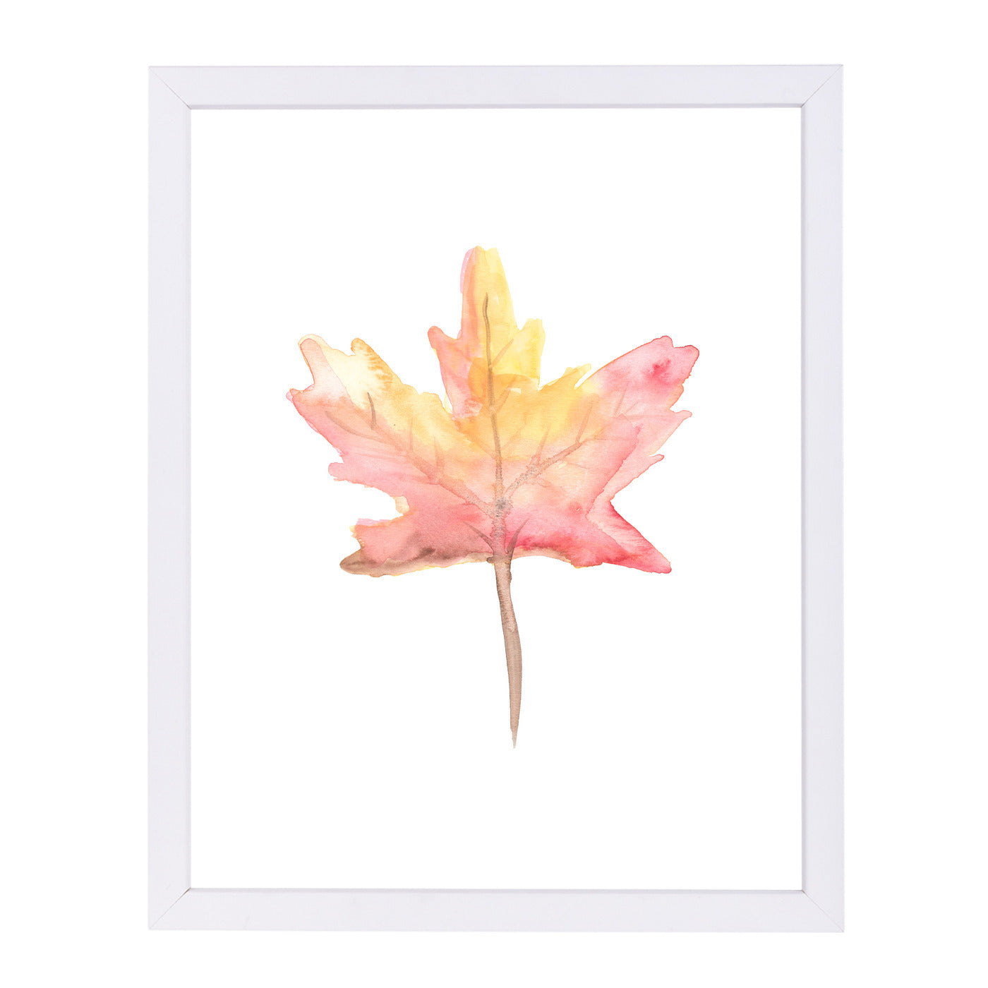Watercolor Autumnal Fall Leaf by Jetty Printables Framed Print - Americanflat