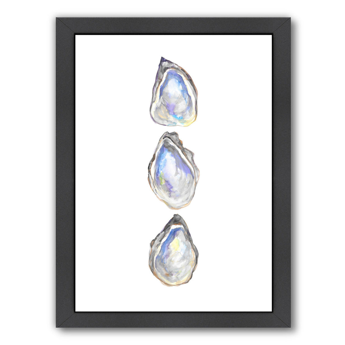 Watercolor Gulf Oyster Tri by Jetty Printables Framed Print - Americanflat