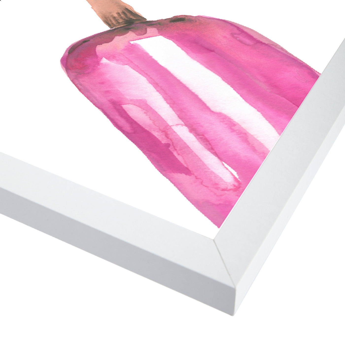 Watercolor Popsicle Pattern by Jetty Printables Framed Print - Americanflat