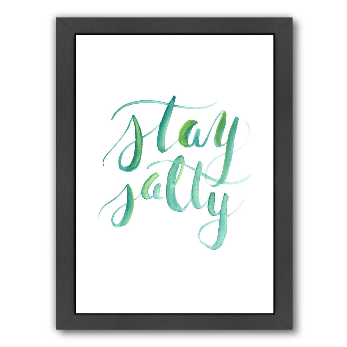 Watercolor Stay Salty Art by Jetty Printables Framed Print - Americanflat