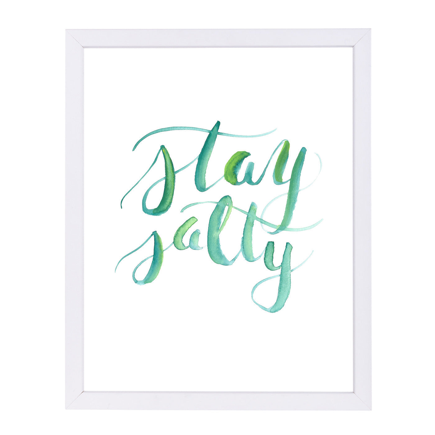Watercolor Stay Salty Art by Jetty Printables Framed Print - Americanflat