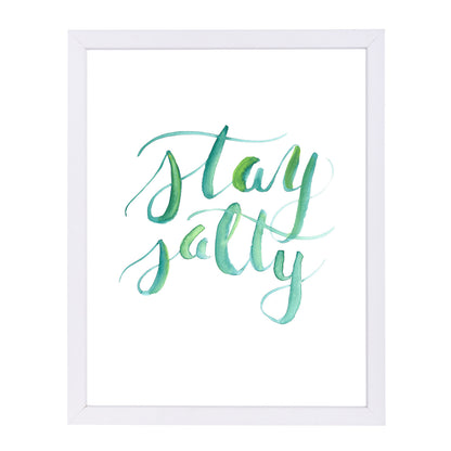 Watercolor Stay Salty Art by Jetty Printables Framed Print - Americanflat