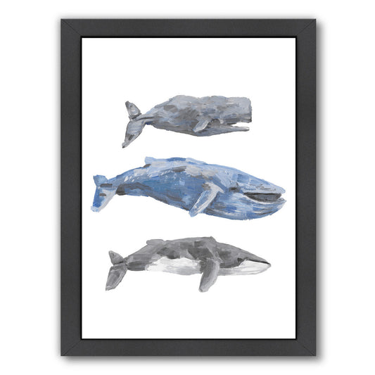 Whale Painting Trio 2 by Jetty Printables Framed Print - Americanflat