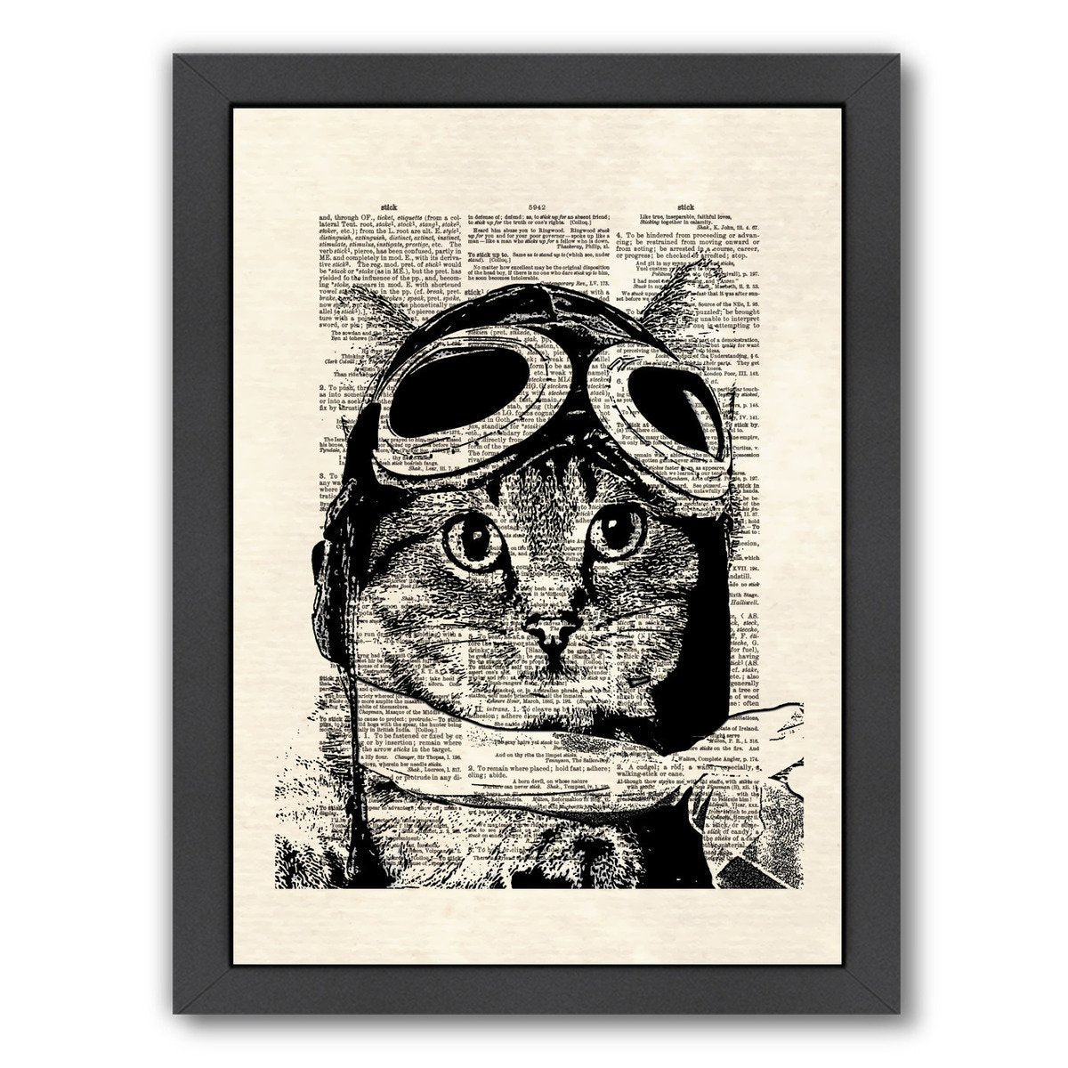 captain kitty by Matt Dinniman Framed Print - Americanflat