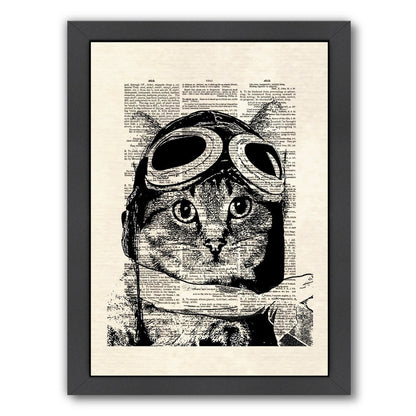 captain kitty by Matt Dinniman Framed Print - Americanflat