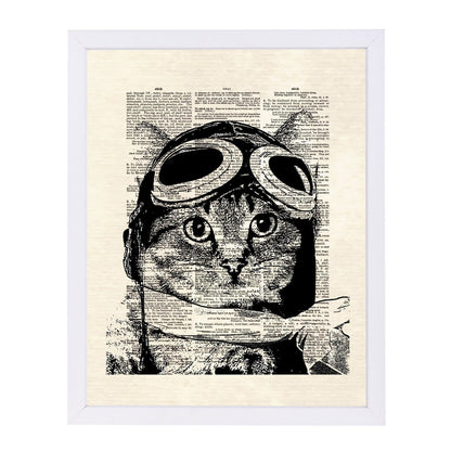 captain kitty by Matt Dinniman Framed Print - Americanflat