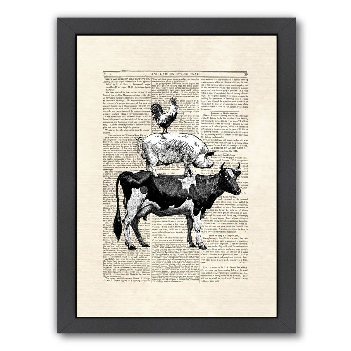 cow stack by Matt Dinniman Framed Print - Americanflat