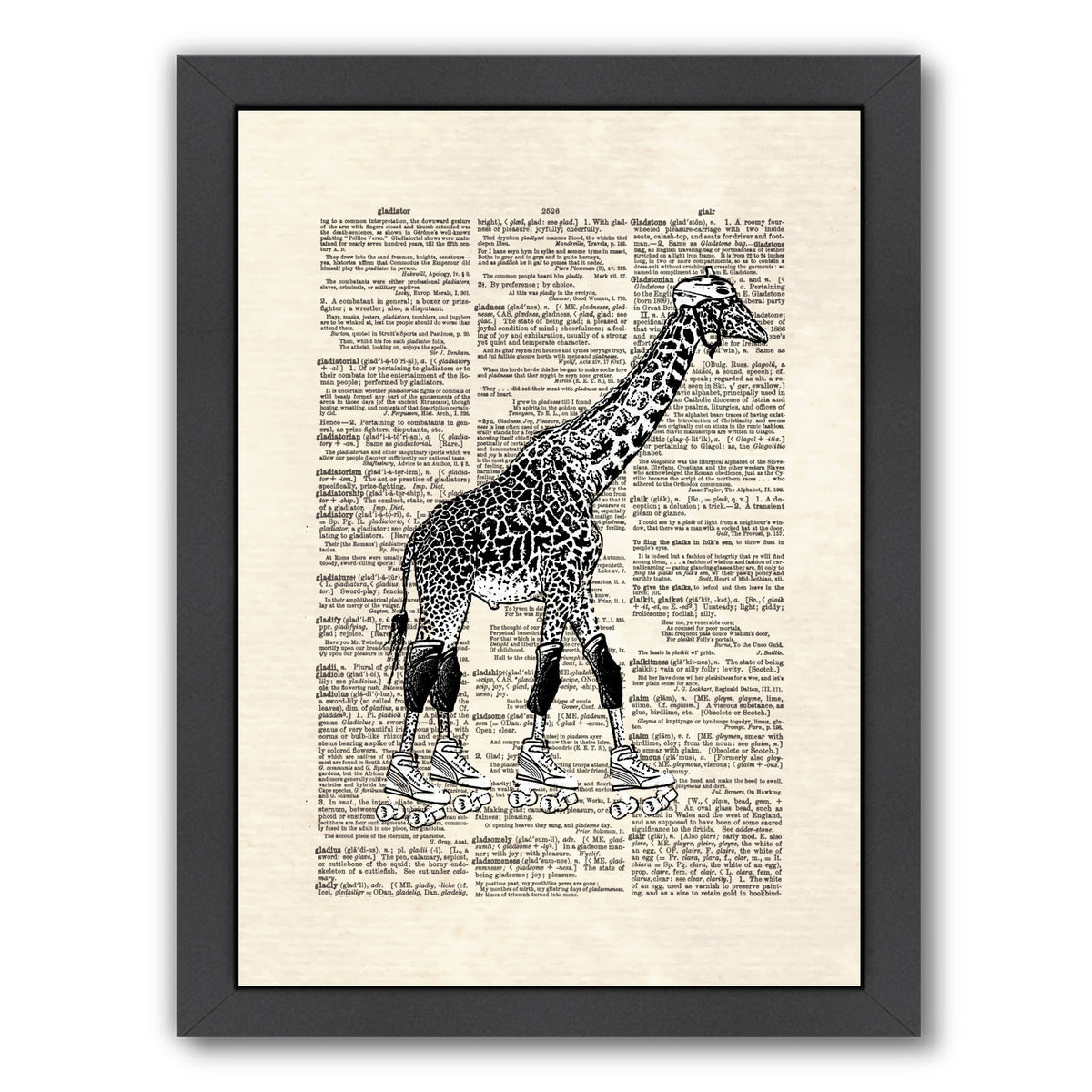 Derby Giraffe by Matt Dinniman Framed Print - Americanflat