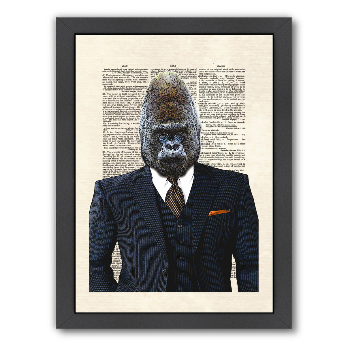 Gorilla by Matt Dinniman Framed Print - Americanflat