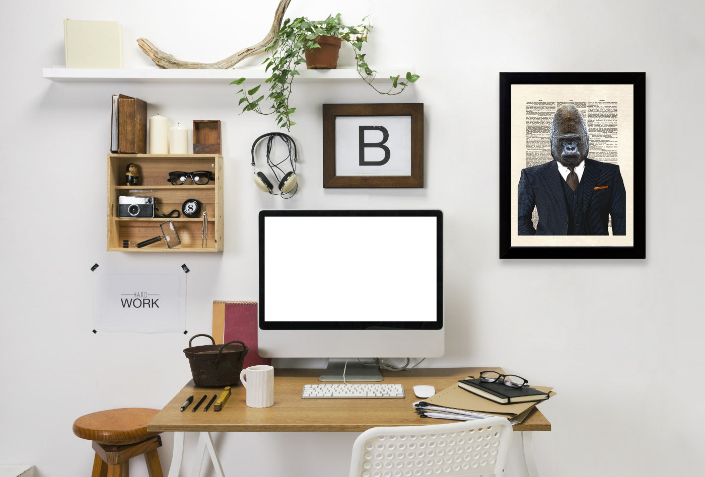 Gorilla by Matt Dinniman Framed Print - Americanflat