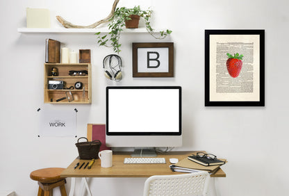 strawberry by Matt Dinniman Framed Print - Americanflat