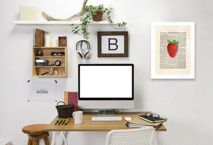 strawberry by Matt Dinniman Framed Print - Americanflat
