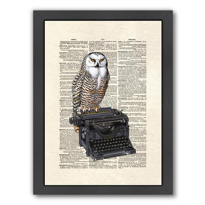 Typewriter Owl by Matt Dinniman Framed Print - Americanflat