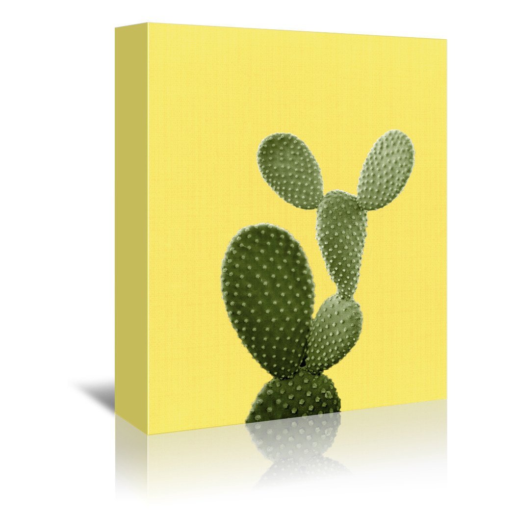 Cactus On Yellow by Lila + Lola Wrapped Canvas - Wrapped Canvas - Americanflat