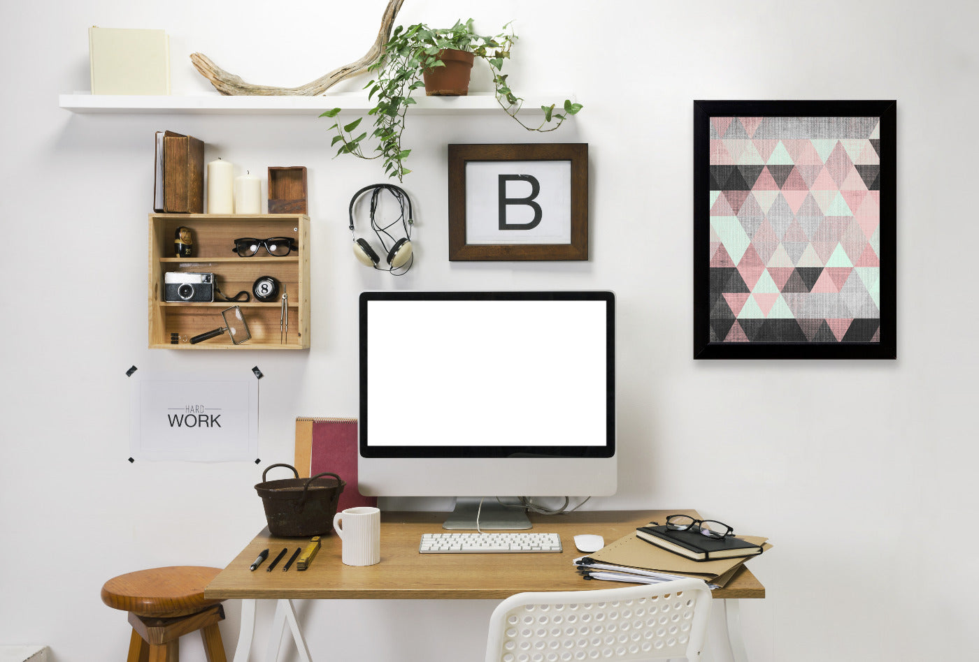 Geometric Small by LILA + LOLA Black Framed Print - Americanflat