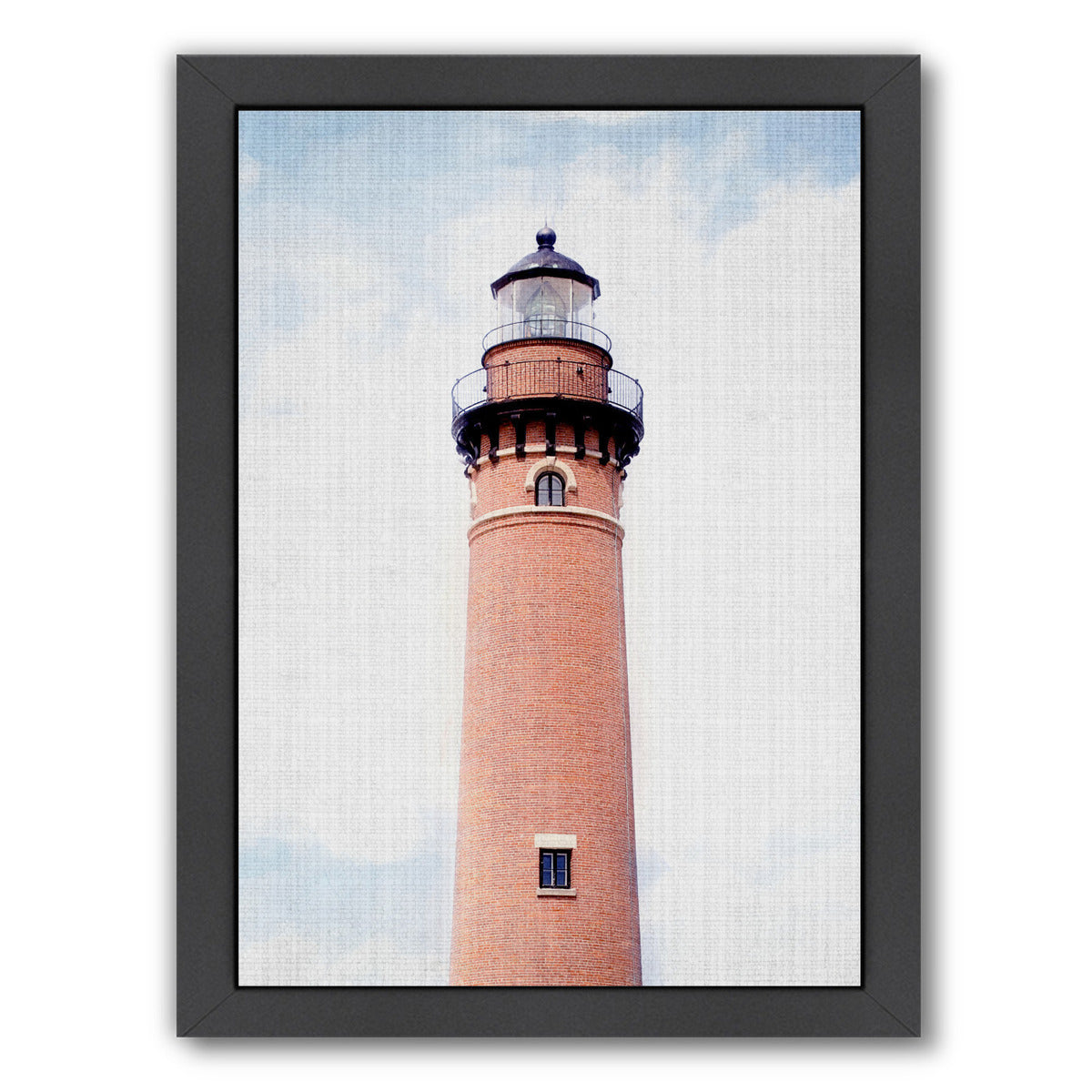 Light house Coral by LILA + LOLA Black Framed Print - Americanflat