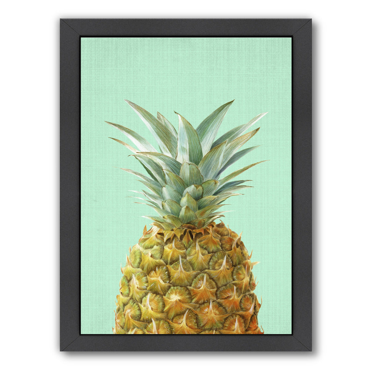 Peek A Boo Pineapple by LILA + LOLA Black Framed Print - Americanflat
