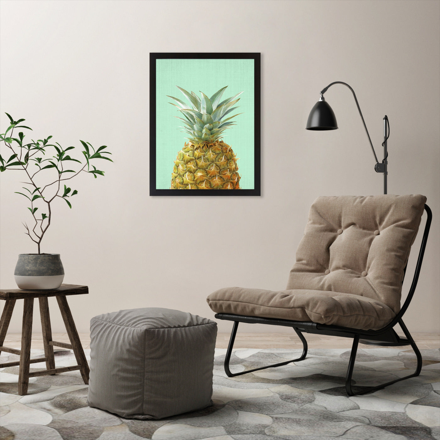 Peek A Boo Pineapple by LILA + LOLA Framed Print - Americanflat