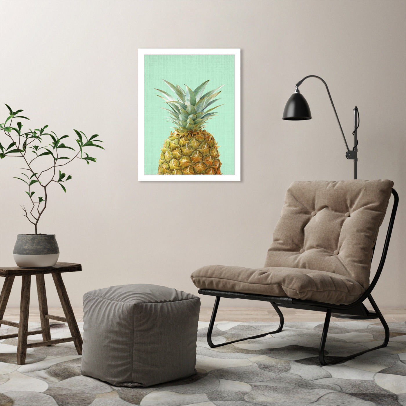 Peek A Boo Pineapple by LILA + LOLA Framed Print - Americanflat