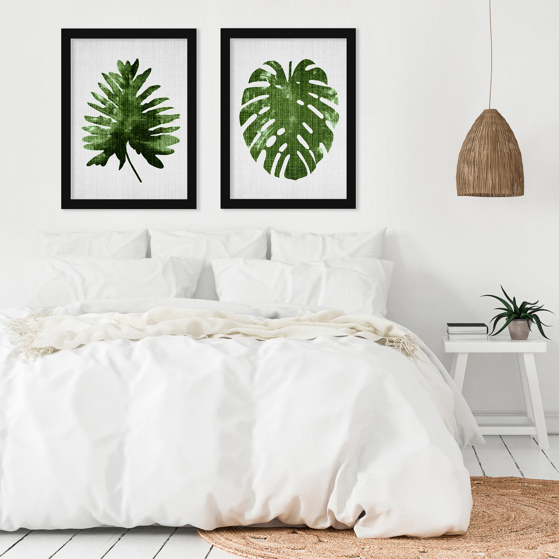 Tropical Leaf by LILA + LOLA - 2 Piece Framed Print Set - Americanflat
